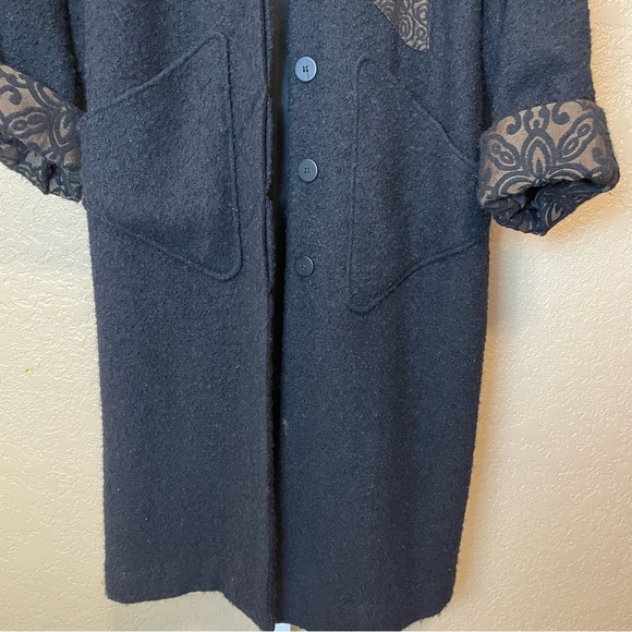 CB Wraps by Chadwicks Vintage Long Wool Wearable Art Maxi Coat Size M - Picture 8 of 16